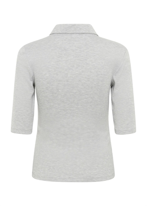 Drew polo bluse Grey Melange Gestuz 